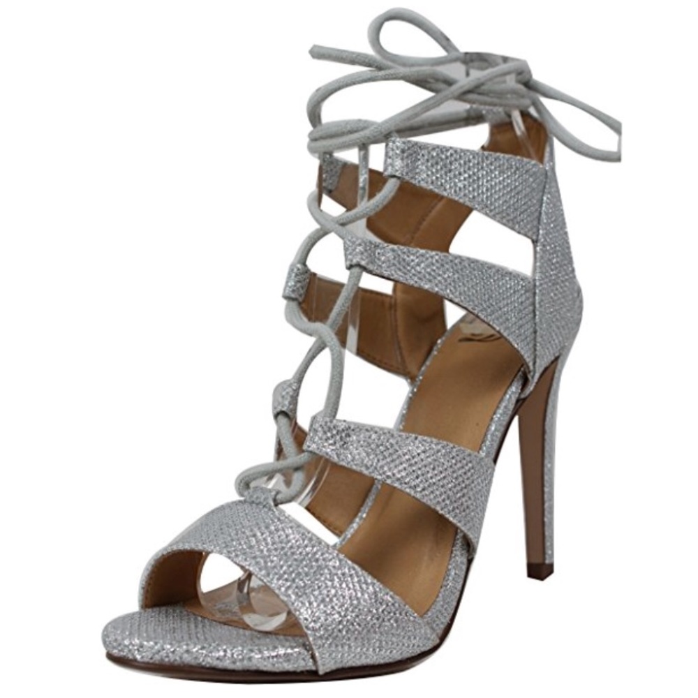 Brand New, Silver Shimmer High Heels, Sparkle